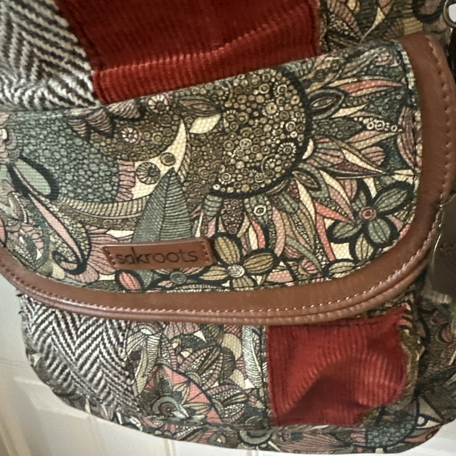 Sakroots Crossbody Multicolored Patchwork Shoulde… - image 8