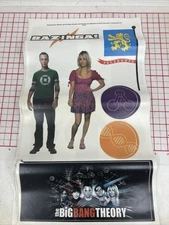 The Big Bang Theory Sticker 4 Sheets 10” X 17.5”  NOS
