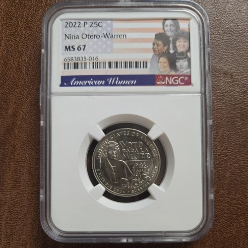 2022 P Nina Otero Warren 25c NGC MS 67 American Women Quarter