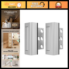 2-Pack Door Reinforcement Lock  Home Security Childproof Safety, 800lbs Strengt