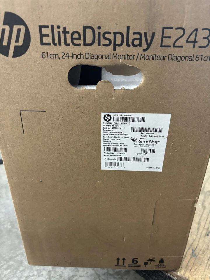 New HP EliteDisplay E243i 24-inch 24" Monitor 1FH49AB #ABA - Image 2 of 4