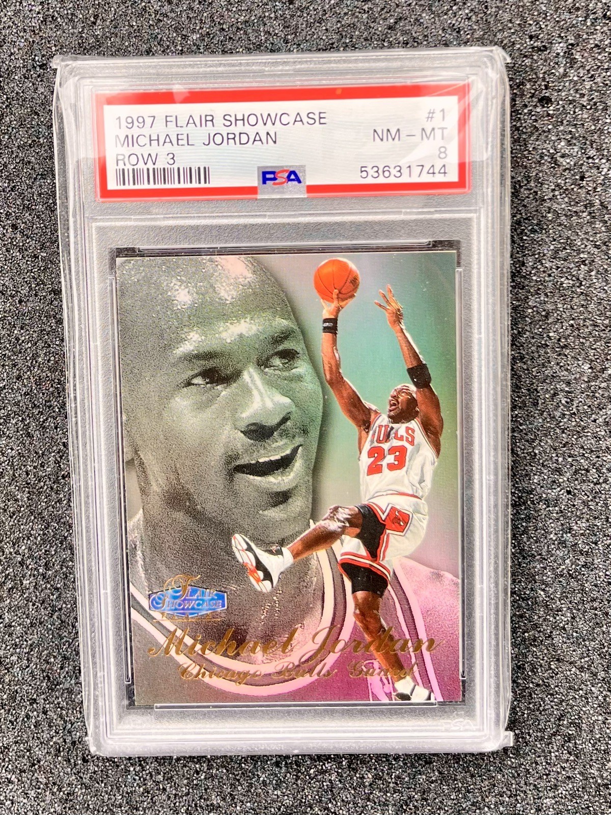 1997 Flair Showcase Michael Jordan Row 3 #1 PSA 8 NM-MT Bulls