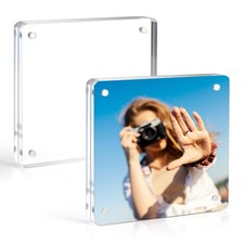 Vowcarol 3x3 Picture Frame, Clear Acrylic Strong inches,