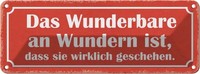 Blechschild 10X27 Cm Das Wunderbare An Wundern Ist Dekoration Spruch Zitat Deko