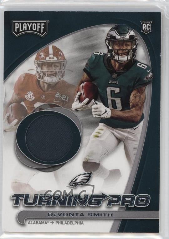 2021 Panini Playoff Turning Pro Memorabilia DeVonta Smith #TP-DSM Rookie RC hg6
