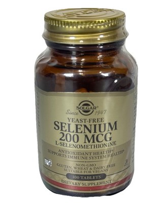 Solgar Yeast-Free Selenium 200 mcg 100 Tablets 05/2027