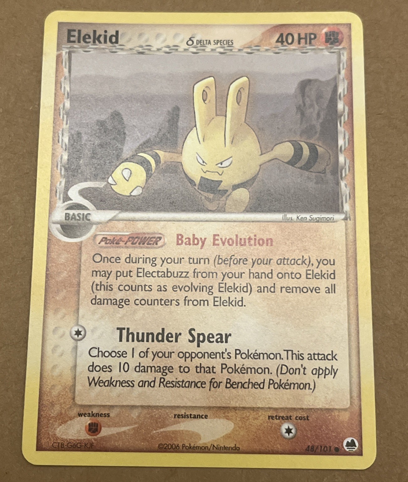 Elekid 48/101 Common Dragon Frontiers Pokemon TCG NM