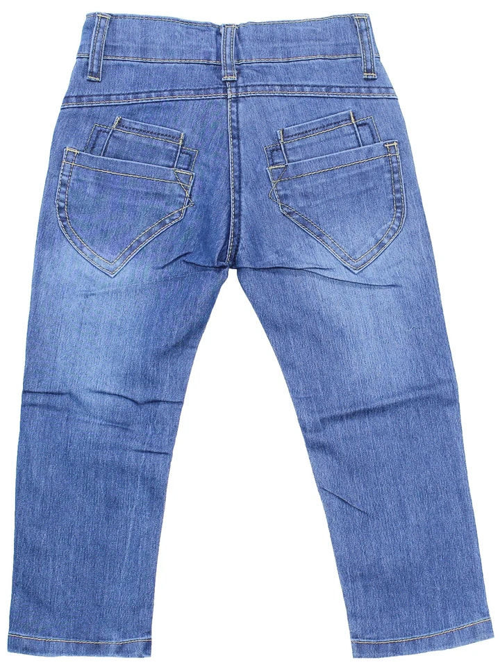 Mädchen Kinderhose Jeans Hose Kinderjeans Hüftjeans Jeanshose Stretch Blau - Bild 3 von 3