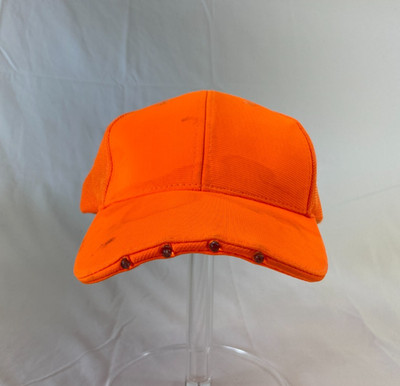 Mace Nite Beams Baseball Cap Strapback Light Hat Headlamp Blaze Orange Untested