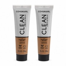 COVERGIRL Clean Invisible Foundation Liquid Golden Honey 1oz 2 Pack