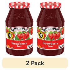 (2 pack) Smucker's Strawberry Jam, 32 Ounces