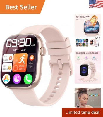 Luxury Smart Watch for Men & Women - 1.83'' Touchscreen with Bluetooth Calling