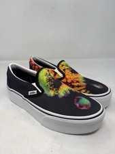 Vans Platform Slip-On Multicolor Tie Dye Black Women  s 9.5 / Men's 8 New No Box