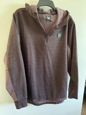 Vortex Optics Performance Men’s Frontier Limits 1/4 Zip Hoodie Maroon Sz XL