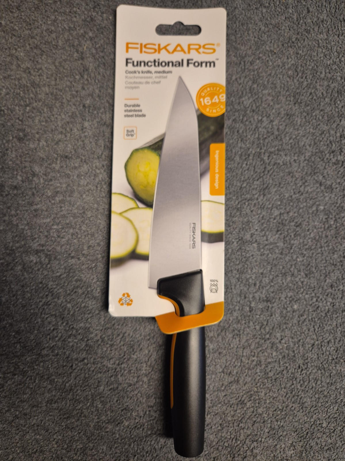 Fiskars Schwarz 1057535 Functional Form Kochmesser, Mittel Länge 291 Mm - Bild 2
