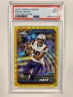 2024 Topps Chrome Drake Maye RC Yellow Wave Refractor /75 PSA 9 Patriots  Rookie