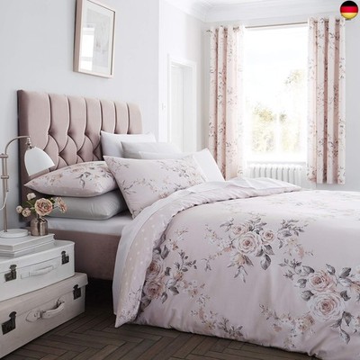 Catherine Lansfield Canterbury Blush Bettbezug 135x200+80x80+ 1 Kissenbezug
