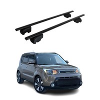 DachträGer GrundträGer FüR Kia Soul 2014-2019 75Kg Stahl Schwarz 2 Tlg