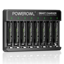 POWEROWL Rechargeable AAA Batteries Lithium with Charger, 1300mWh 1.5V Triple...