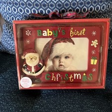 Baby First Christmas Photo Frame Brand New Sealed Santa Claus 8x6 Holds 6x4