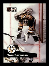  1991 Tom Barrasso 186 Penguins 35 Pro Set Hockey Sports Trading Card 