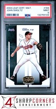 2004 LEAF CERTIFIED MATERIALS #104 JOHN SMOLTZ HOF POP 1 PSA 9