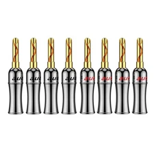 "Audiocrast HiFi Speaker Banana Plug Connectors Double Screws Gold BFA Banana ..