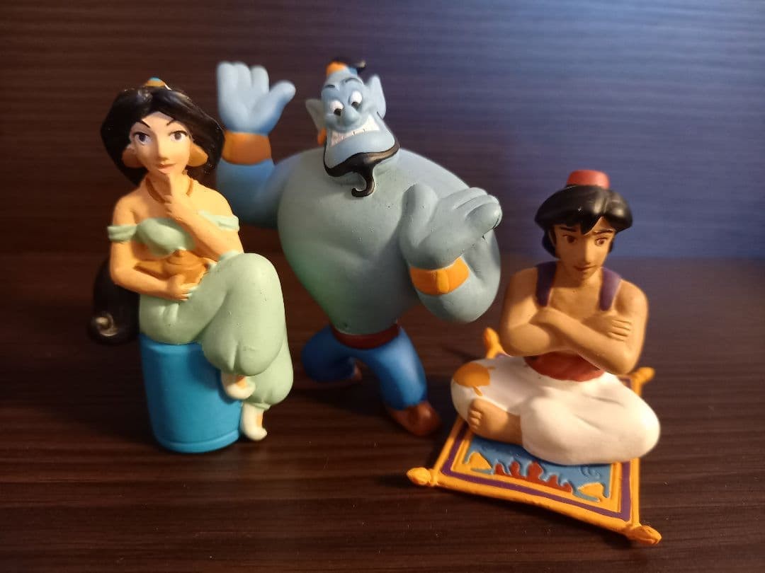 Aladdin Jasmine Genie Figures 3-Piece Set Disney Animations Collectible