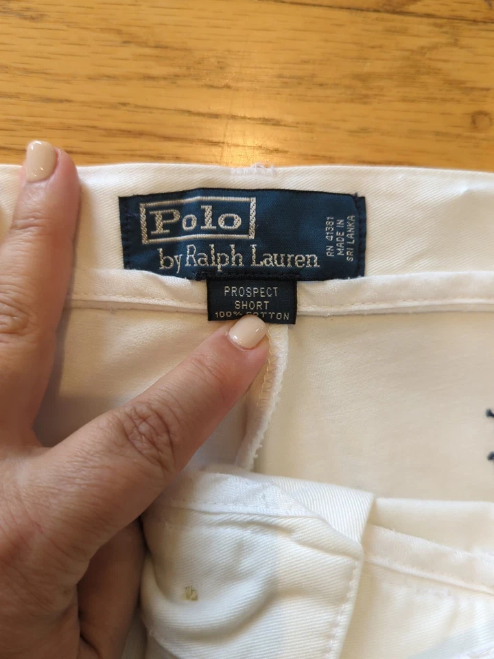Pantalones Cortos Polo Ralph Lauren Prospect Para Hombre Talla 38 Blanco Clásico Todo Poni - M53 Foto 2 de 4