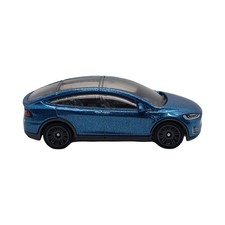 2023 Matchbox Tesla Model X - Metalflake Blue - MBX Electric Drivers - Loose