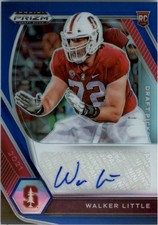 2021 Panini Prizm Draft Picks Autographs Prizms Blue 122 Walker Little Auto /149