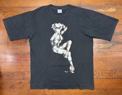 VTG Olivia De Berardinis Bettie Page Jester 2004 Graphic Print T