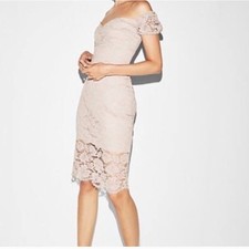 Express pink lace sweetheart neckline dress NEW Cocktail Wedding Party Size 4