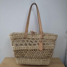 Borsa a tracolla LAUREN RALPH LAUREN in pelle di paglia intrecciata con cesti...
