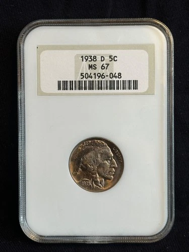 1938-D 5C INDIAN HEAD BUFFALO NICKEL NGC MS 67