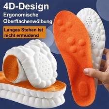 Einlegesohlen Akupressur 4D f&uuml;r Arbeit & Stehen Latex Fu&szlig;gew&ouml;lbe St&uuml;tze EU35&ndash;46