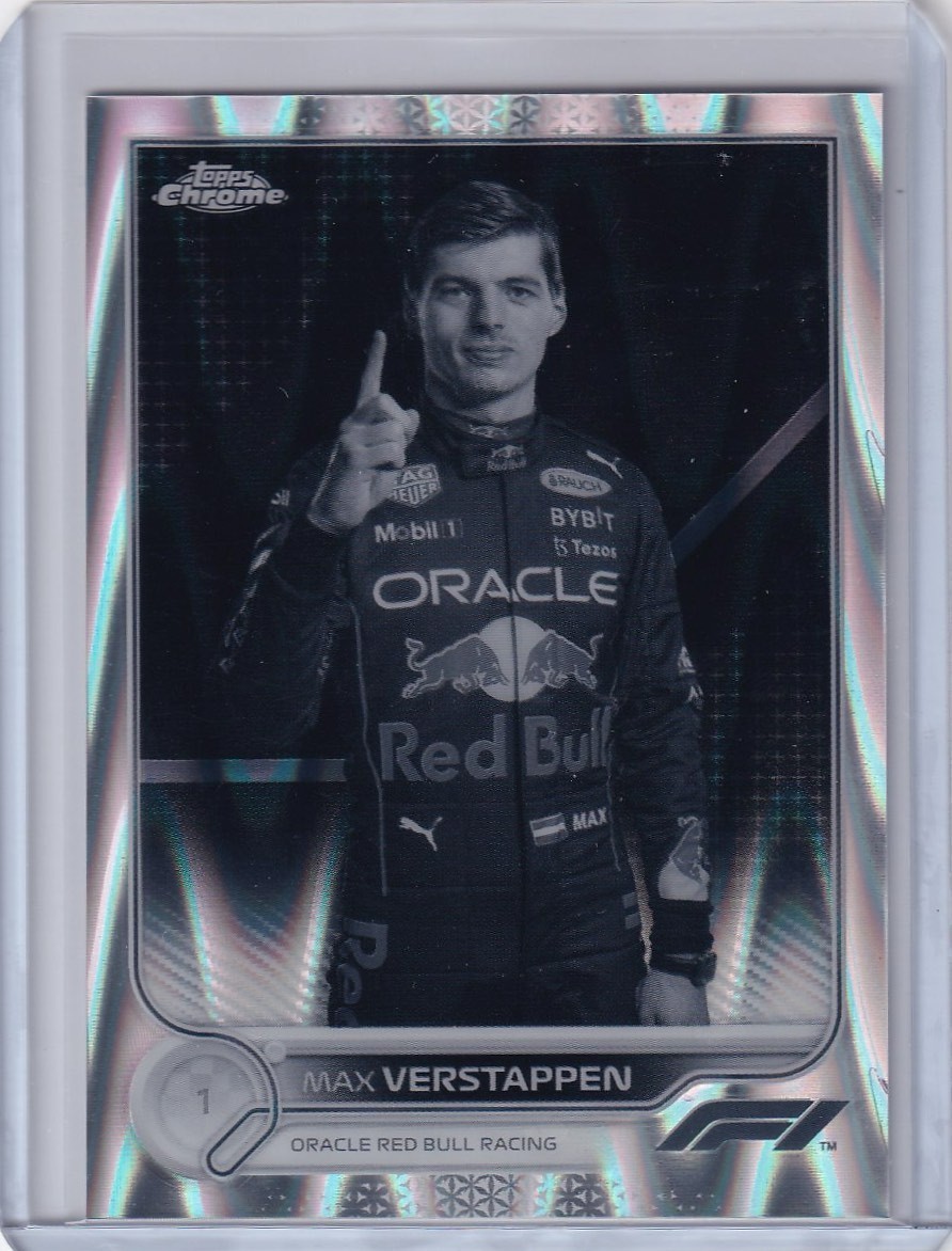2022 Topps Chrome Formula 1 - Max Verstappen Black & White RayWave Refractor #1
