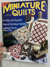 Miniature Quilts Magazine 1993 Winter Applique Secrets, Magical Christmas Patter