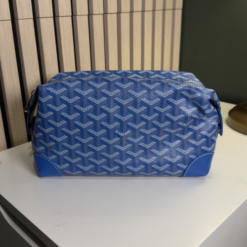 Goyard Traveling Bag Boeing 25 Toiletry / Cosmetics Bag Goyardine Blue