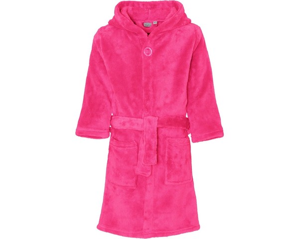 Playshoes Bademantel 110/116 Uni Pink Kapuze Kinder Mikrofaser 304104-image