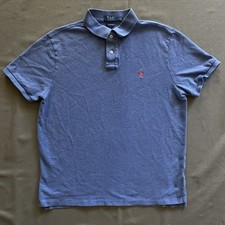 Polo Ralph Lauren Polo Shirt Mens Large Light Blue Custom Slim Fit Small Pony