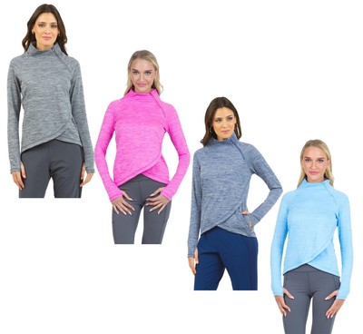 IBKUL Womens Asymmetrical Zip Pullover 77000 - New