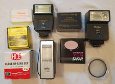 Assorted Lot of Vintage Camera Accessories - Lens Set Flash Adapter - AS-IS
