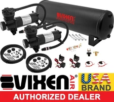 AIR SUSPENSION KIT/SYSTEM FOR TRUCK/CAR BAG/RIDE/LIFT, DUAL COMPRESSOR, 4G TANK