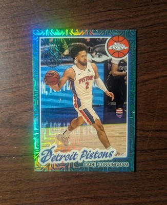 2025 Topps Chrome Cade Cunningham #TC-CC Aqua Mojo Refractor 001/199 Pistons