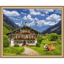 Schipper Mountain Farm Kit Frame Paint by Number Kit