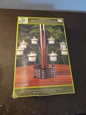Bed Bath & Beyond Patio Umbrella Lights Candle Holder for 8 Votive Candles NIB