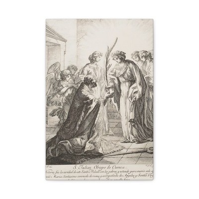 González Velázquez, Antonio - San Julián obispo de Cuenca- Canvas Wall Art