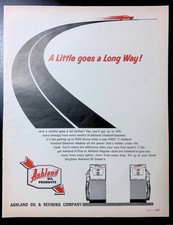 Print Ad Vintage 1960's Ashland Oil Products A-Plus Gas Pumps Advertisement