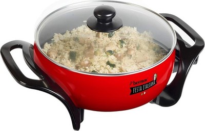 Bestron Traditionelle Bratpfanne, 26 cm, Antihaftbeschichtung, XL, 1500 W